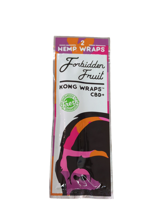 Kong Wraps - 100% Organic Hemp - FORBIDDEN FRUIT - 10 Pack