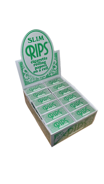 Rips Rolling Papers Rolls - Green Slim Lightweight Papers on a Roll - 5meter BOX