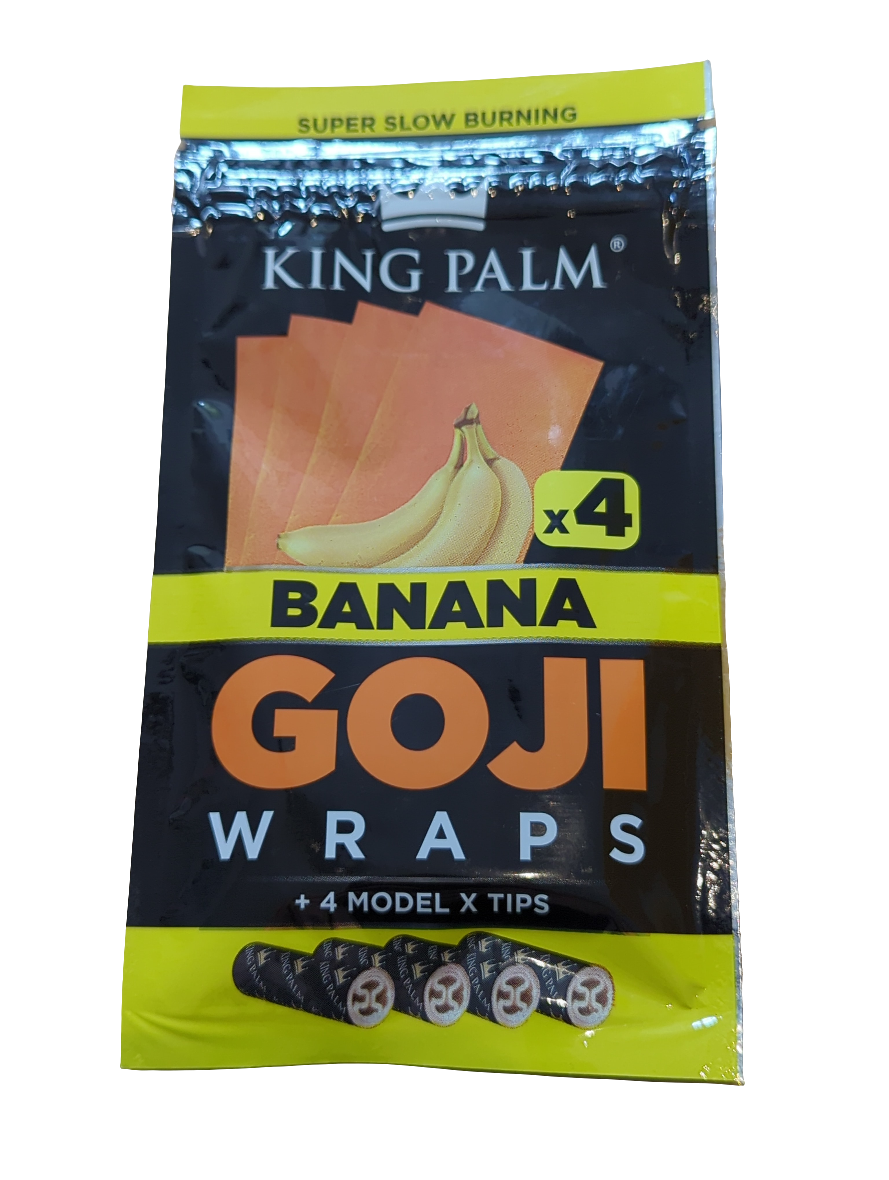 King Palm Goji Blunt Wrapsx 4 wraps - Banana - Single Pack
