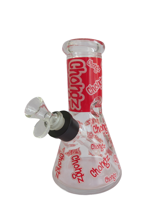 Chongz Glass 20cm Glow Series Red "Multi Chongz" waterpipe