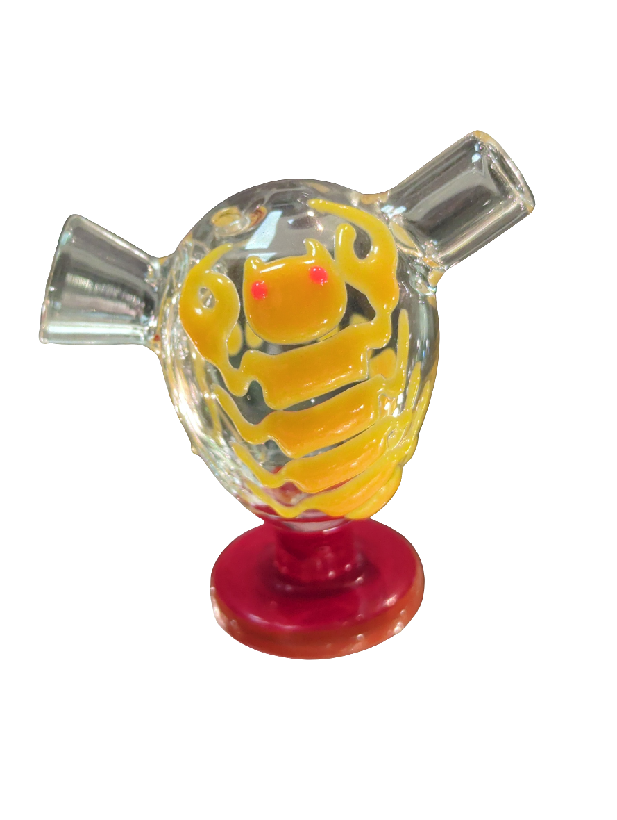 Glass Joint Bubbler -  Scorpion Glow in the Dark