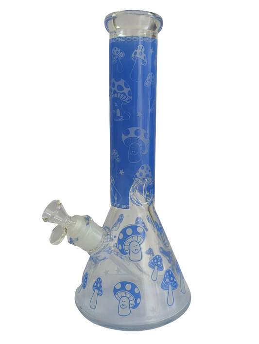 Chongz Glass 30cm Glow Series "Blue Shroom" waterpipe