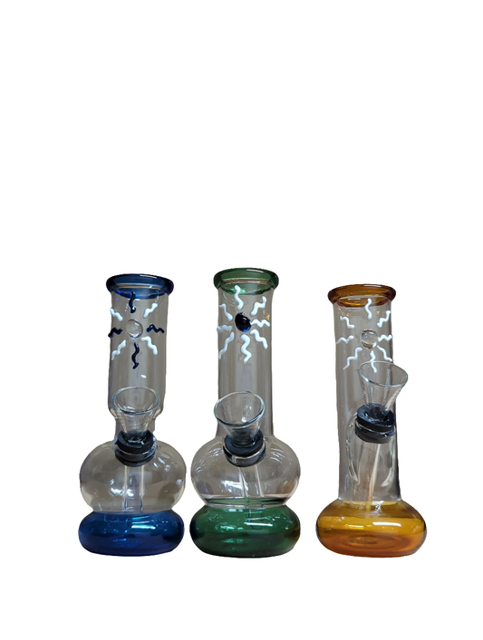 Mini Bong Glass Stem & Bowl 13cm (Sun)