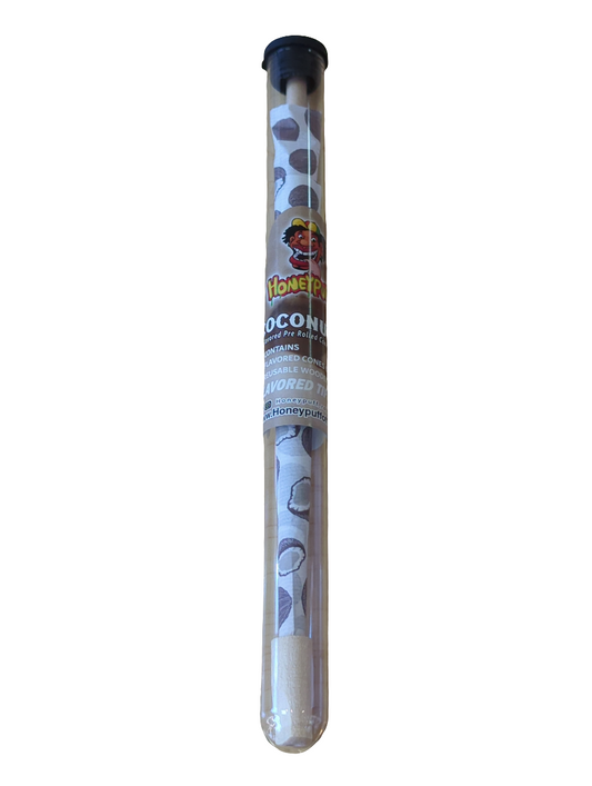 HoneyPuff Flavoured Pre-Rolled Cones With Wood Tip - Coconut 3pc - 10 Pack