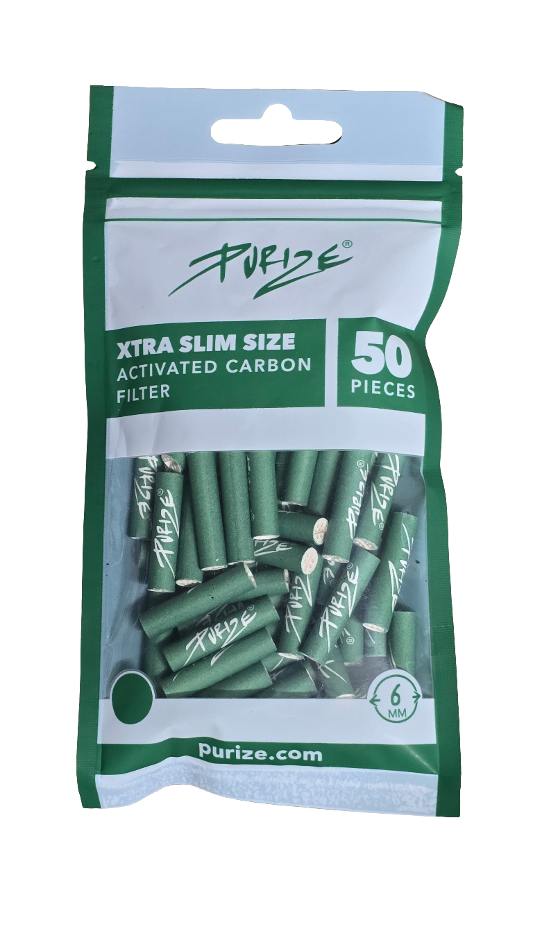 Purize 50 Xtra Slim Size Green Filters per pack :5.9mm x 26.9mm BOX