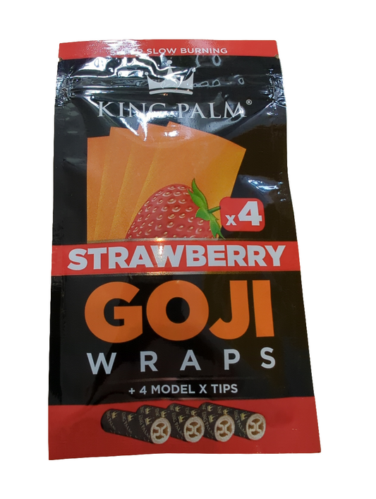 King Palm Goji Blunt Wrapsx 4 wraps - Strawberry - 10 Pack