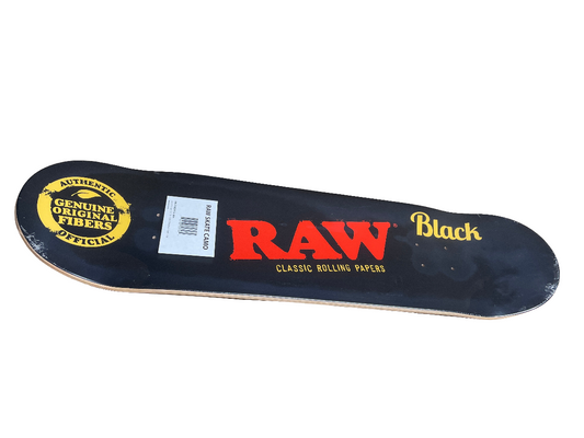 RAW - Skate Board Deck - BLACK / CAMO