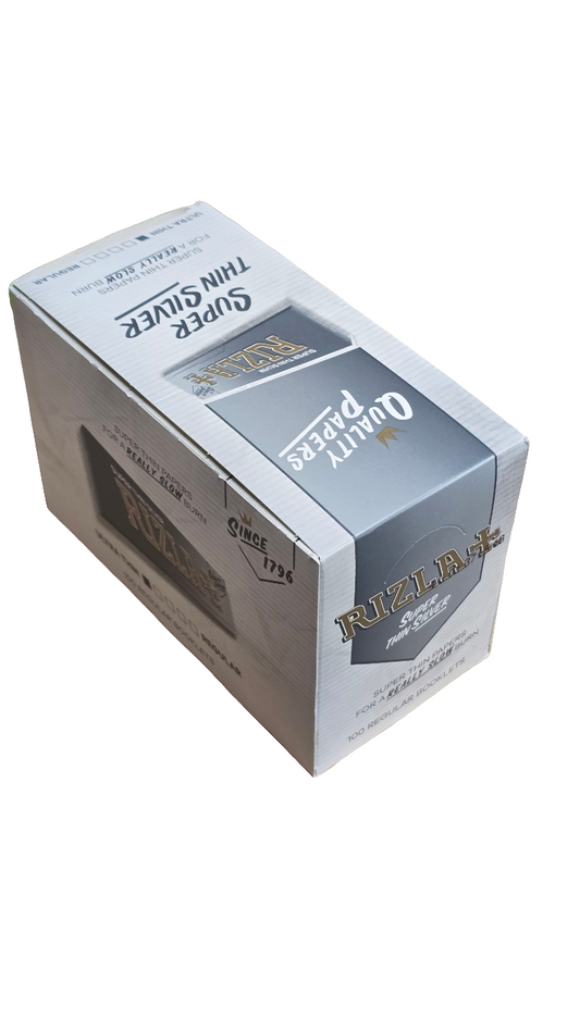 RIZLA Rolling Papers Regular SILVER(100 per box) BOX