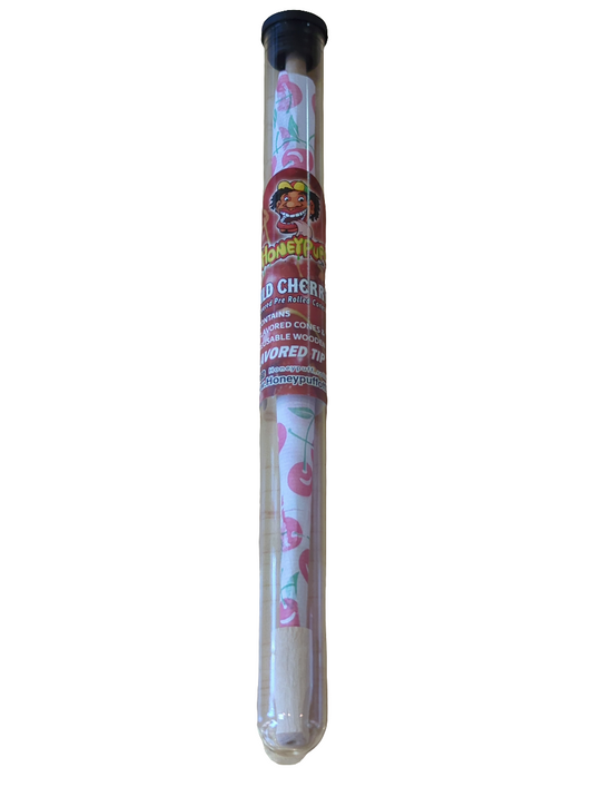 HoneyPuff Flavoured Pre-Rolled Cones With Wood Tip - Wild Cherry 3pc - 10 Pack