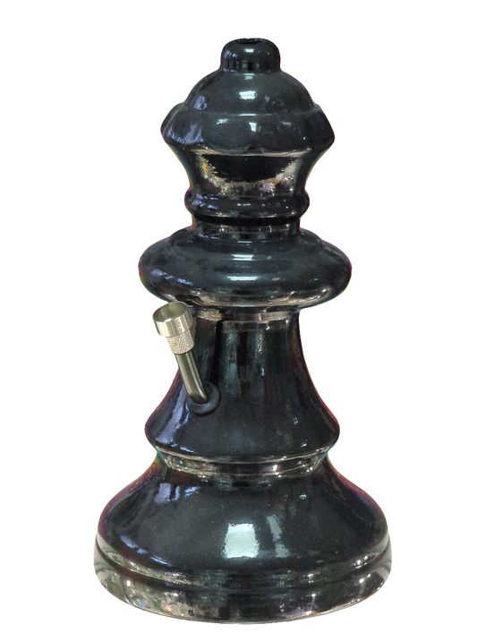 Ceramic CHESS Queen Bong BLACK 26cm