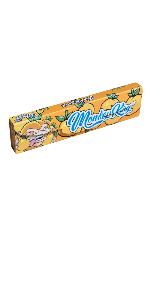Monkey King Ice Peach Flavour King Size Slim Paper + Tips - 10 Pack