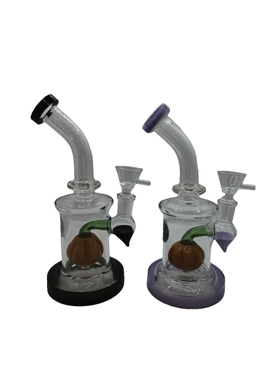 Basil Bush Glass Mini 17cm Percolator Bong (14mm) PUMPKIN 290gm