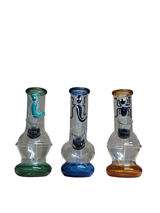 Mini Bong Glass Stem & Bowl 13cm (Lizard)