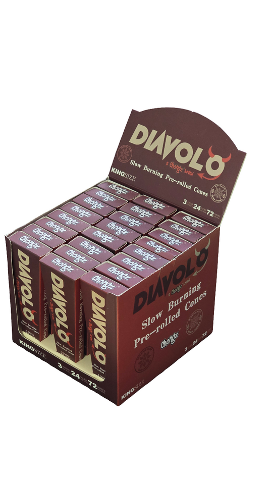 Diavolo by Chongz Pink 110mm Organic Pre Rolled Cones