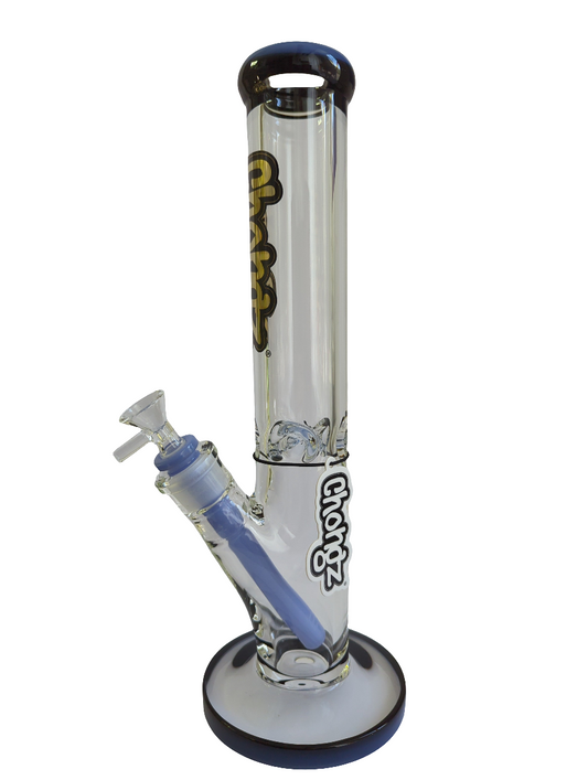 Chongz Glass 35cm "Bob" 5mm Blue Accent Waterpipe