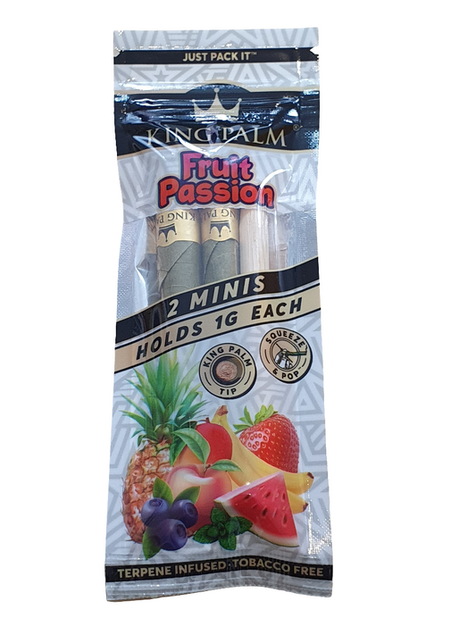 King Palm - Mini Rolls - 2 pack  - 1g - Wrap - Fruit Passion - 10 Pack