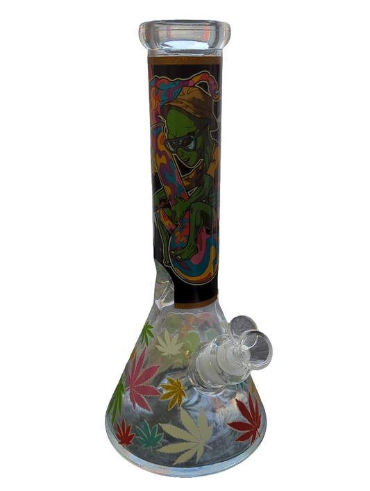 Chongz Glass 30cm Glow Series "Black Leaf" waterpipe