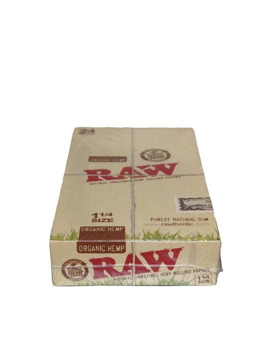 RAW  ORGANIC HEMP Rolling Papers 1 1/4 BOX