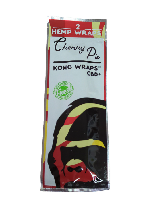 Kong Wraps - 100% Organic Hemp - CHERRY PIE - 10 Pack