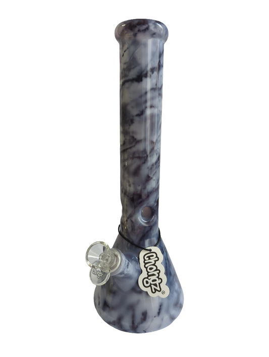 Chongz Glass 35cm 5mm "Tye Dye" Grey Waterpipe