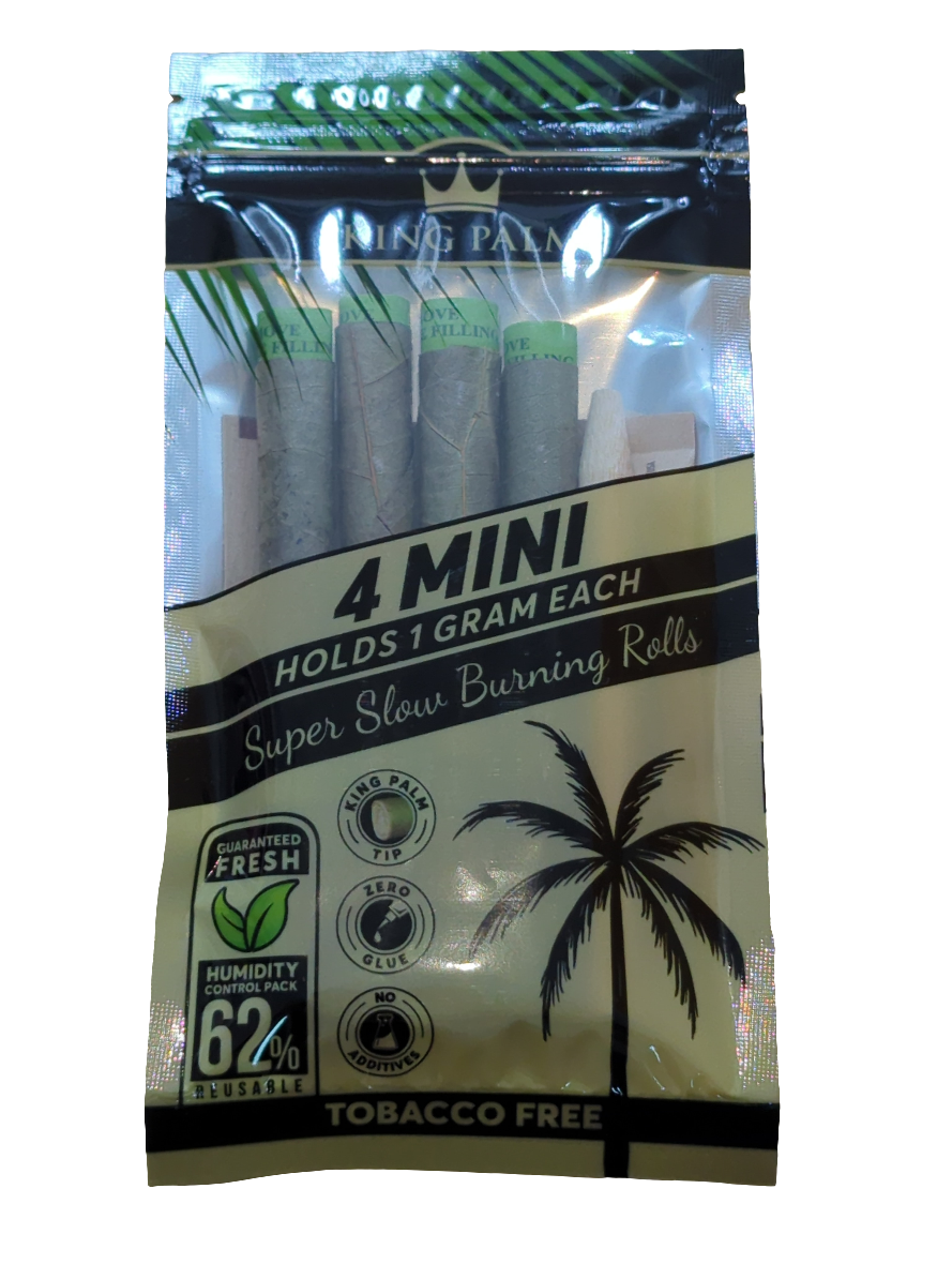 King Palm - Mini Rolls - 4 pack - Wrap - Natural - Single Pack