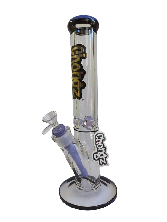 Chongz Glass 35cm "Bob" 5mm Purple Accent Waterpipe