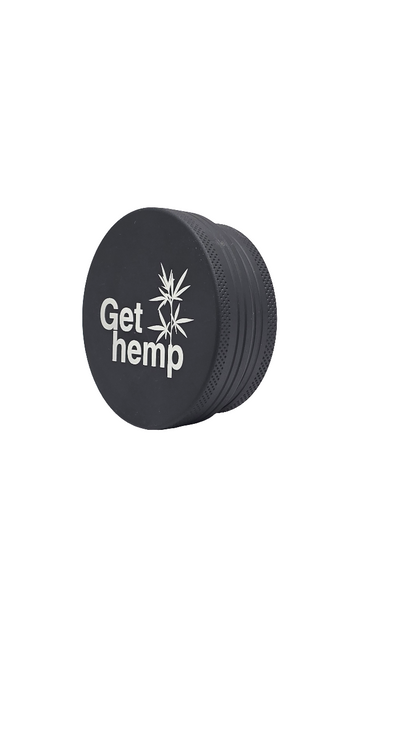 Herb Grinder 2.5 inch (63.5mm) 4 Piece Black Aluminum