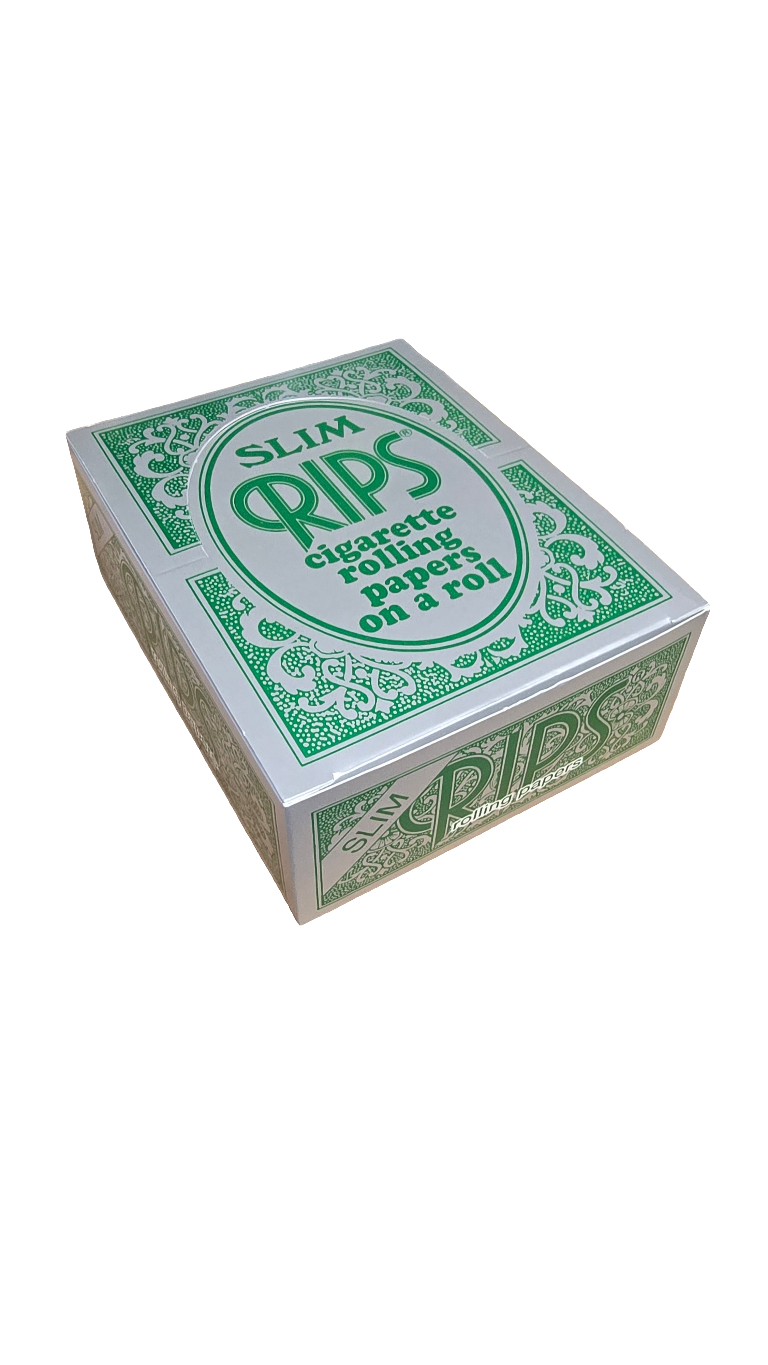 Rips Rolling Papers Rolls - Green Slim Lightweight Papers on a Roll - 5meter BOX