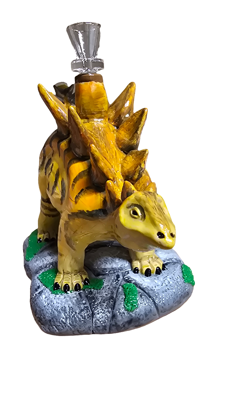 "STEGOSAURUS" Glass Dino Waterpipe 24cm x 12cm