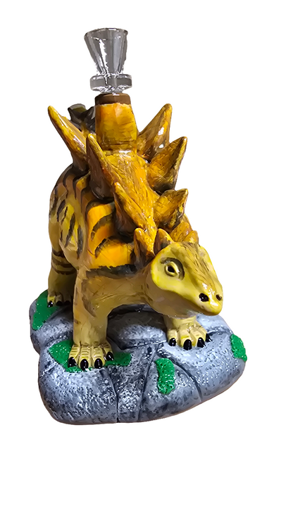 "STEGOSAURUS" Glass Dino Waterpipe 24cm x 12cm