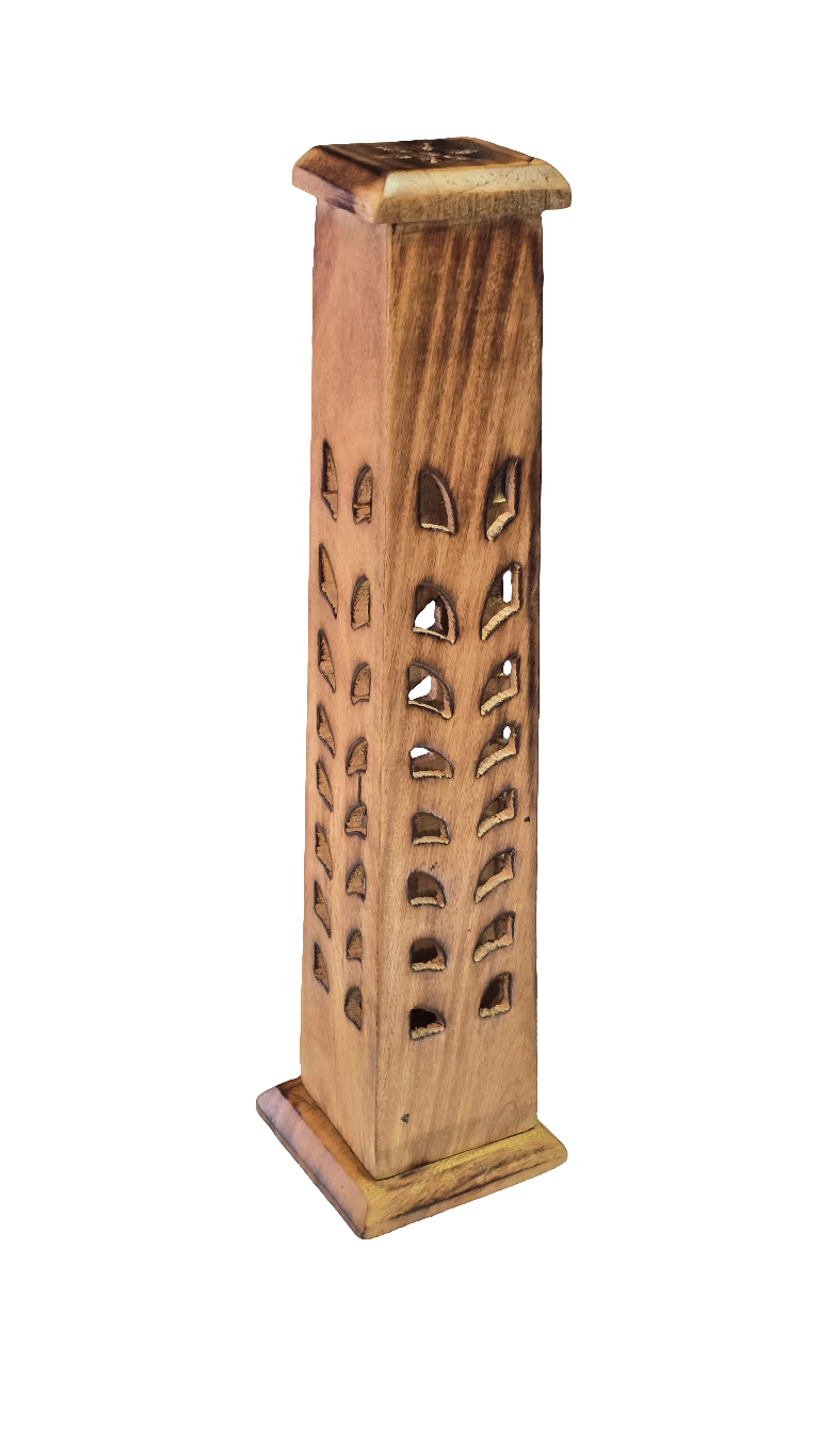 Sheesham Wood Ashcatcher Incense Sticks Tower Burner