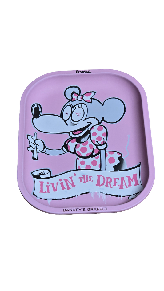 G-Rollz Banksy's Graffiti 'Livin' the Dream' Small Tray 14 x 18cm