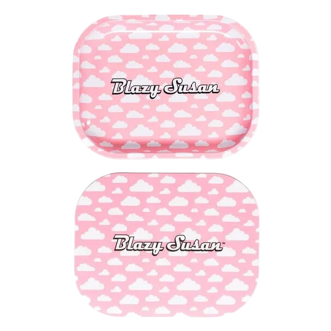 Blazy Susan Small Metal Rolling Tray + Magnetic Lid