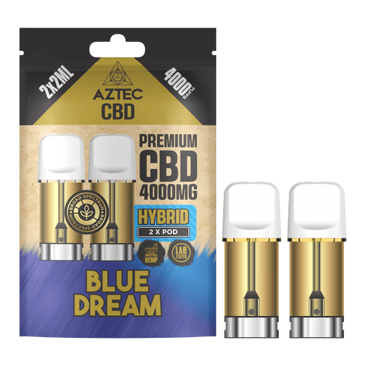 Aztec CBD 4000mg Broad Spectrum CBD Pods 2ml 4000 Puffs - 2 Pcs - Blue Dream