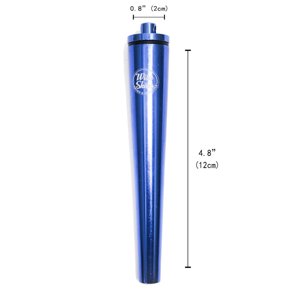 Wise Skies Metal Cone Holder Joint Tube - Blue