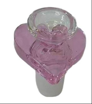 Beekes Pink Heart Glass Bowl