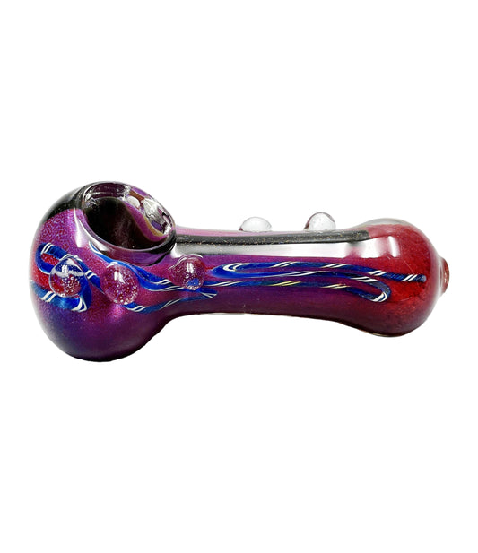 Coloured Glass Pipe 3 Knobbly Prince