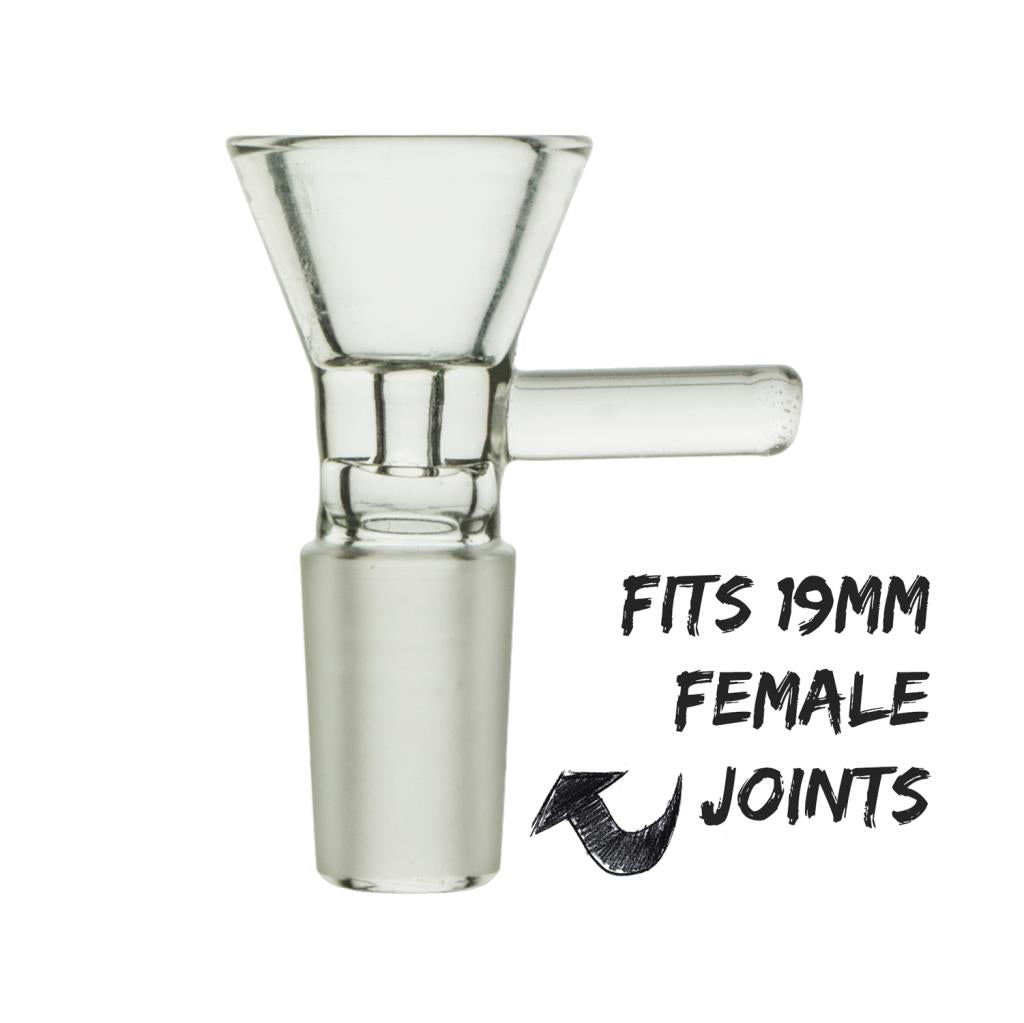 Chongz Clear Bowl Cone + Lift Handle - 19mm Male