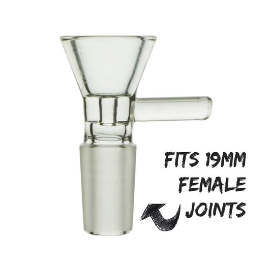 Chongz Clear Bowl Cone + Lift Handle - 19mm Male