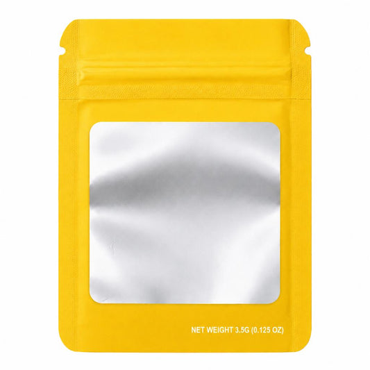 Chongz Plain Mylar Bag 3.5g with Square Window (50 Pack)