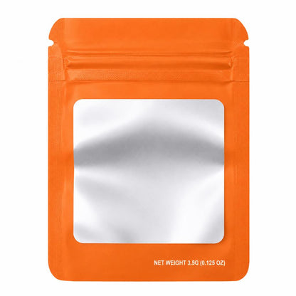 Chongz Plain Mylar Bag 3.5g with Square Window (50 Pack)