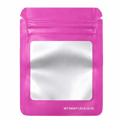 Chongz Plain Mylar Bag 3.5g with Square Window (50 Pack)