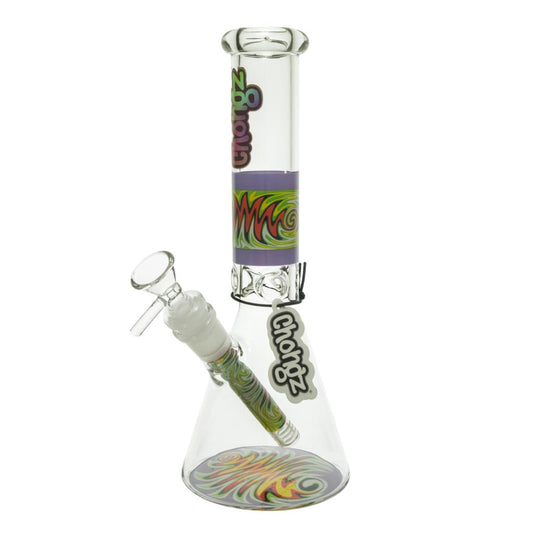 Chongz Glass 25cm Freak Scene 5mm Glass Beaker - Purple