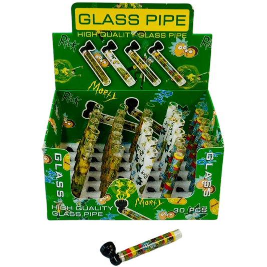 D&K Rick & Morty Design Discrete Glass Pipe