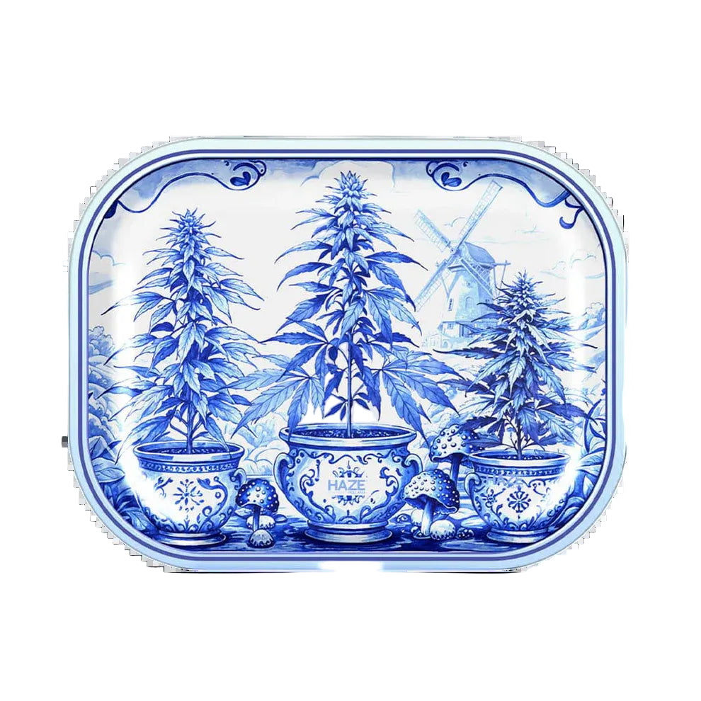 Lowlands Madness - Small Rolling Tray - Delft Groen
