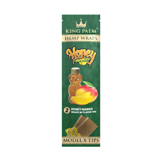 King Palm - Hemp Wraps - Honey Mango + Flavoured Tips x 2 - 10 Pack
