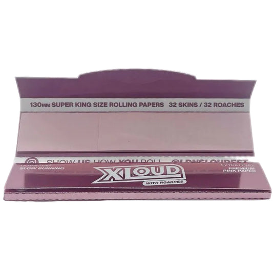 LOUD LDN XLOUD Slow Burning Ultra Thin Extra Long Natural Connoisseur Style Pack Rolling Paper & Tips ROSE GOLD PINK EDITION