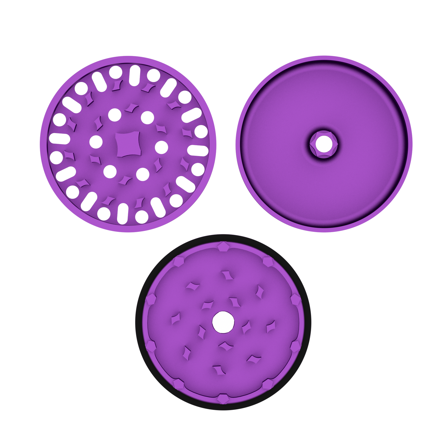 Ataraxy 62mm Trifection 3 Part Aluminium Purple