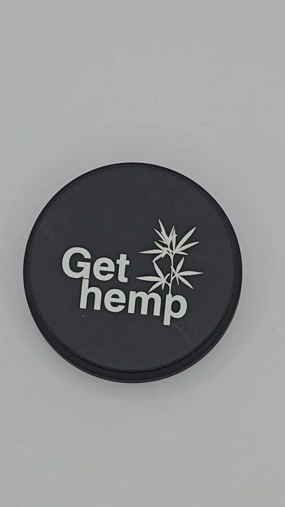 Herb Grinder 2.5 inch (63.5mm) 4 Piece Black Aluminum