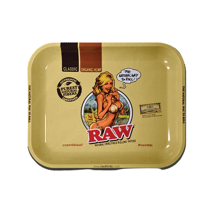 RAW Metal Rolling Tray Large 340mm x 280mm